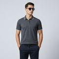 Charcoal Polo T-Shirt for Men – Cotton Collar T-Shirt Regular Fit