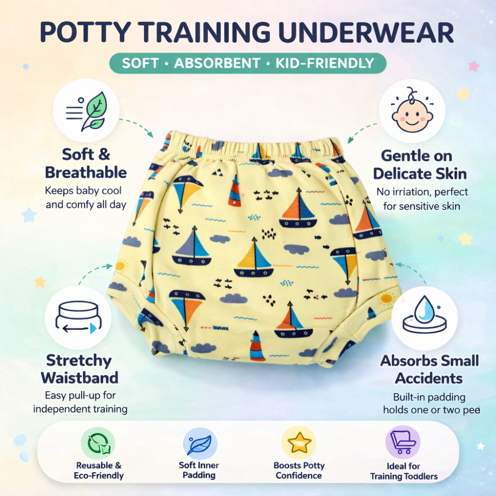 Potty Training Pants Combo Pack India for Babies & Toddlers | Leak-Protect Training Underwear