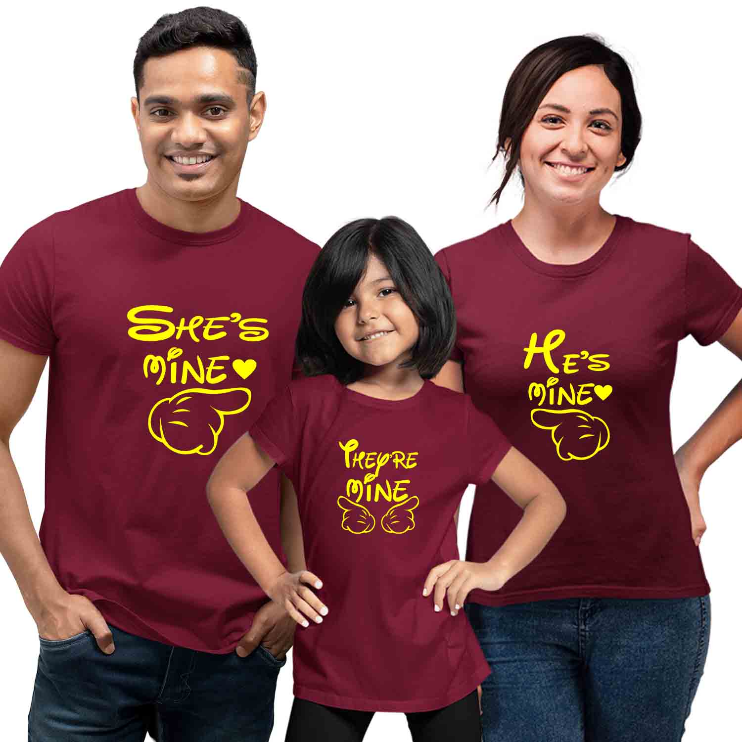 He-She-They are Mine Matching Family T-Shirts