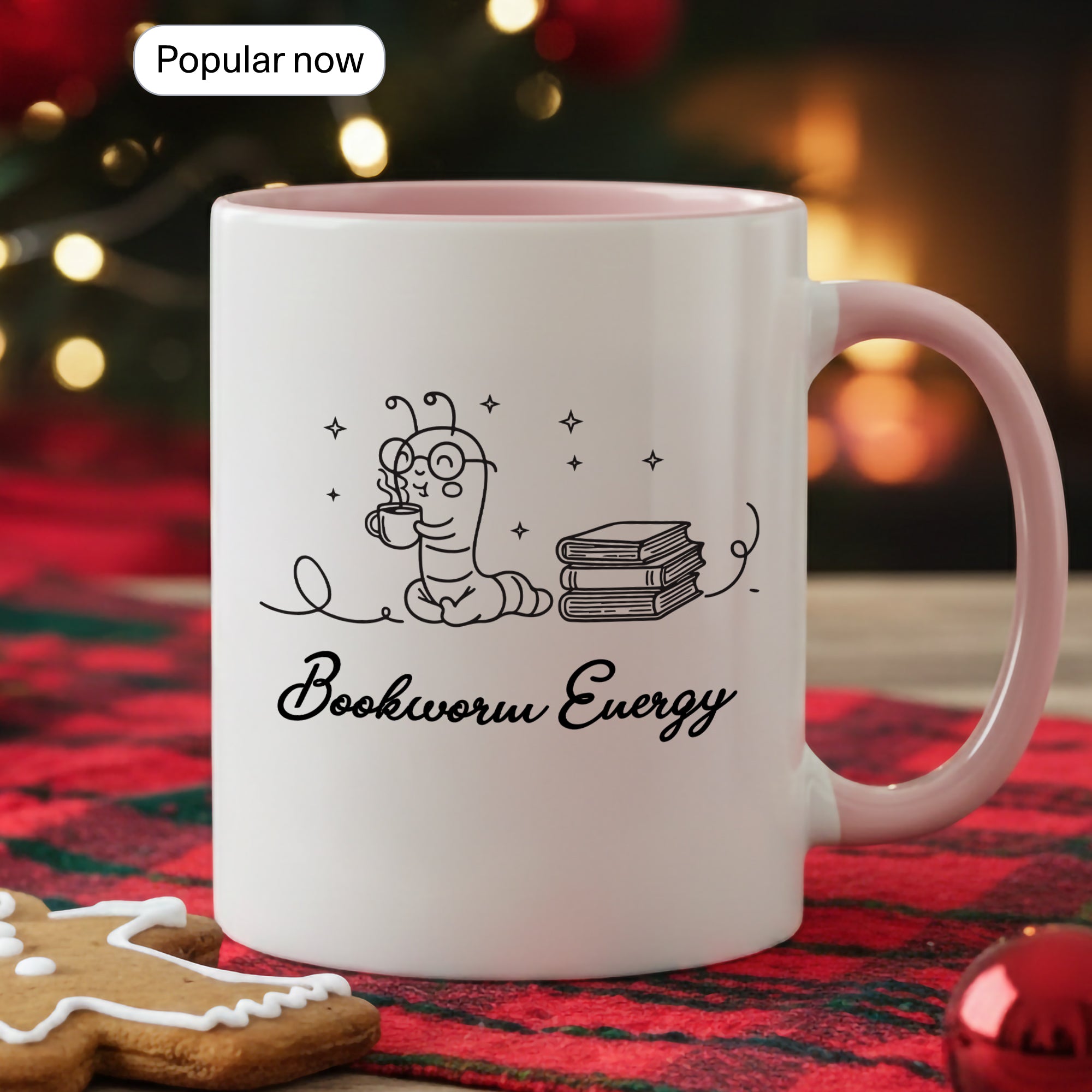 Booktrovert Cafe Mug – Book Lover Coffee Cup – Introvert Reader Gift – Multi Color Ringer Mug 11oz 15oz |Mug 103