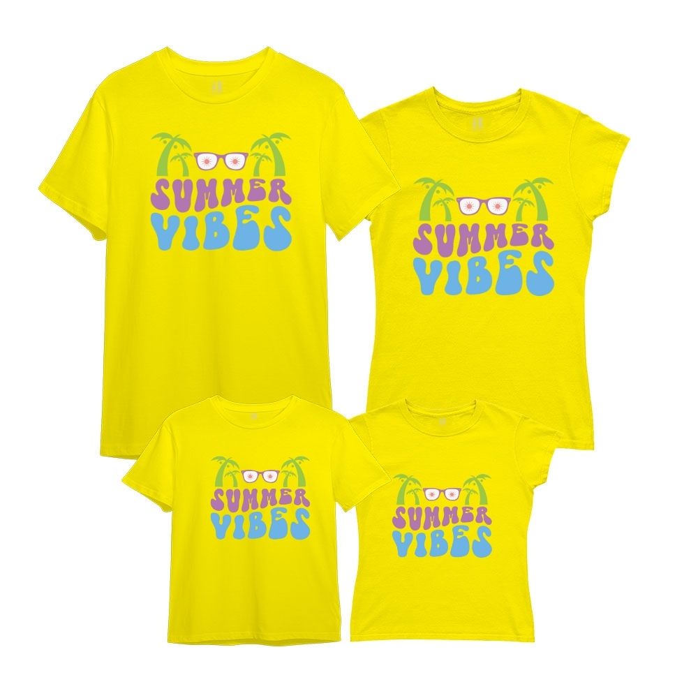 Summer Vibes Family Vacation Travel Tshirts
