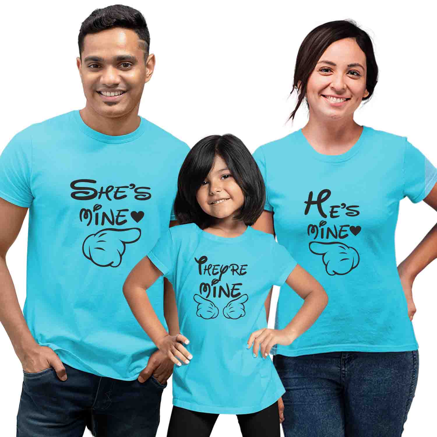 He-She-They are Mine Matching Family T-Shirts