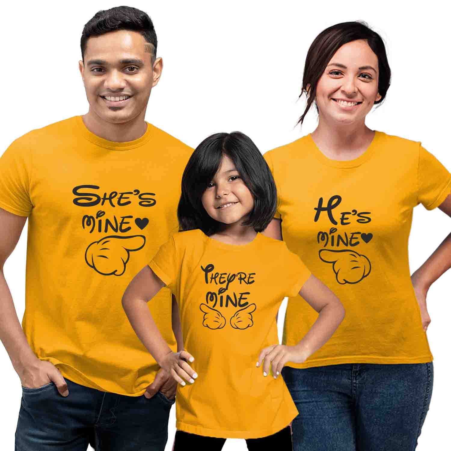 He-She-They are Mine Matching Family T-Shirts
