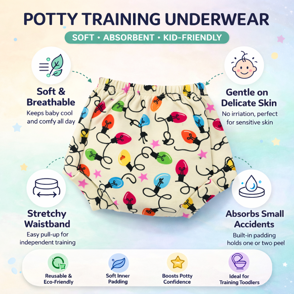 Potty Training Underwear for Toddlers – Reusable & Leak-Proof Baby Training Pants