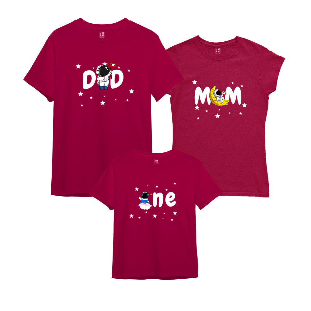 Space Theme Astronaut Matching Family Tshirts