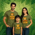 🦁 The Jungle Fam – Celebrate together with our Family T Shirts Combo Dress Set of 3 or 4