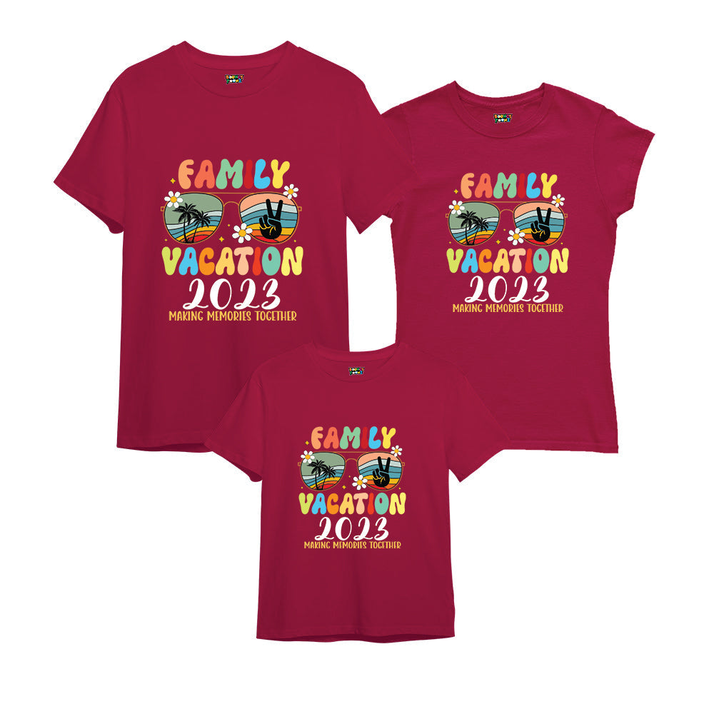 Family Vacation Matching Tshirts - Year Customised