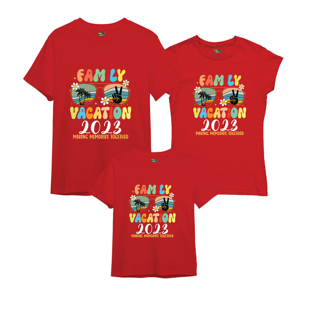 Family Vacation Matching Tshirts - Year Customised