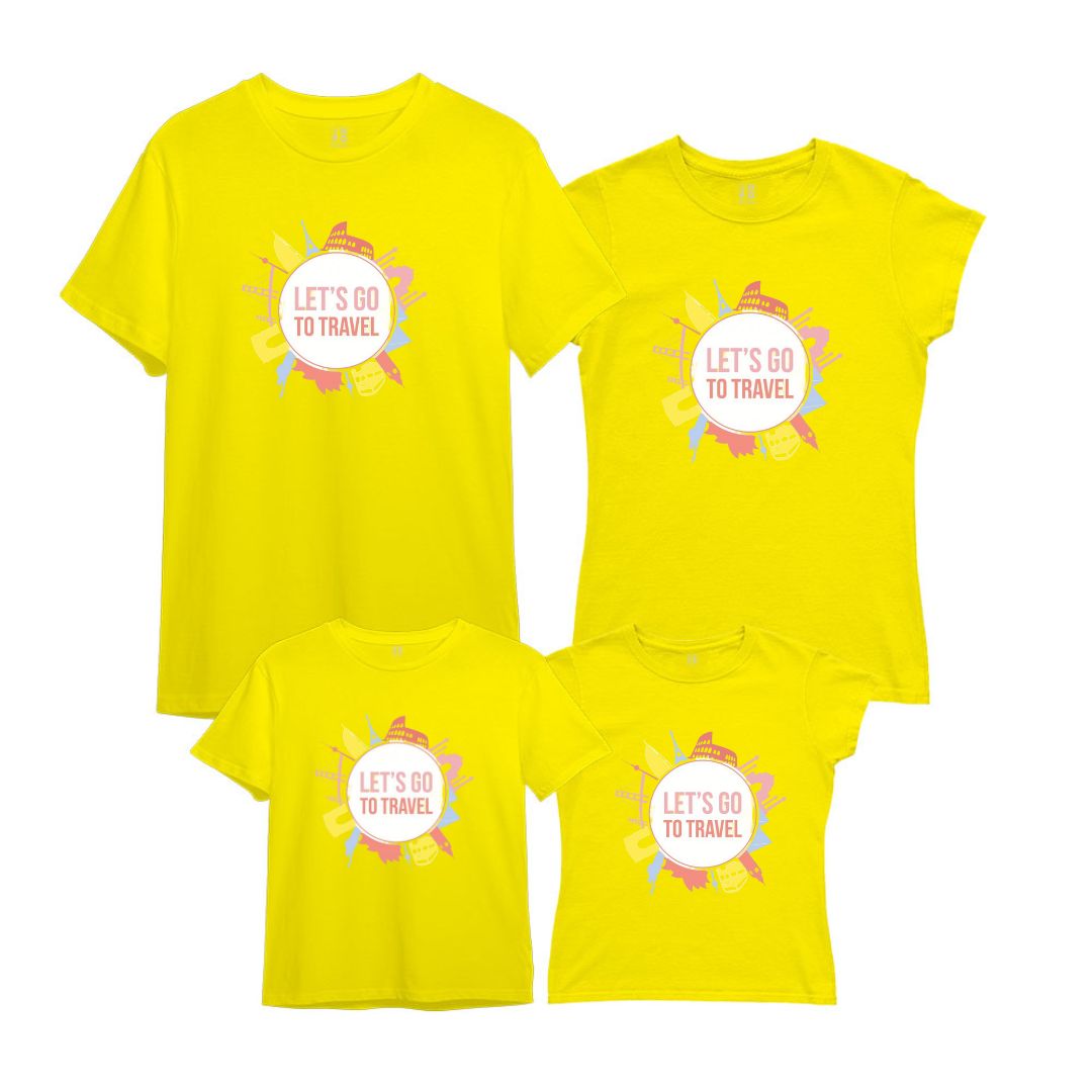 Lets go to Travel Printed Family Vacation T-Shirts