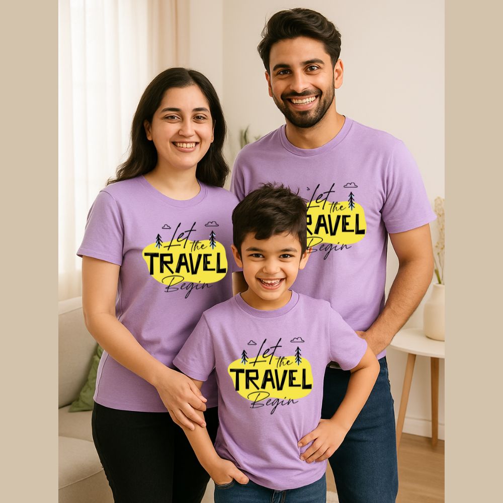 Let the Travel Begin – Custom Matching Family Travel Tees
