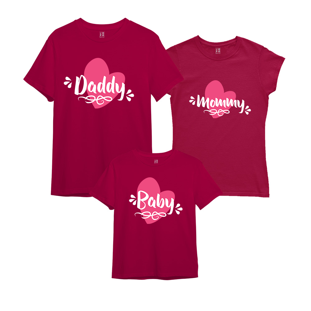 Mom Dad and Baby Matching T Shirt