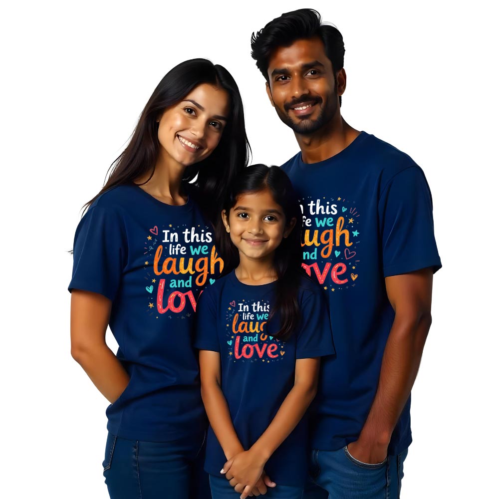 Love Laugh Matching Family Tshirts Set