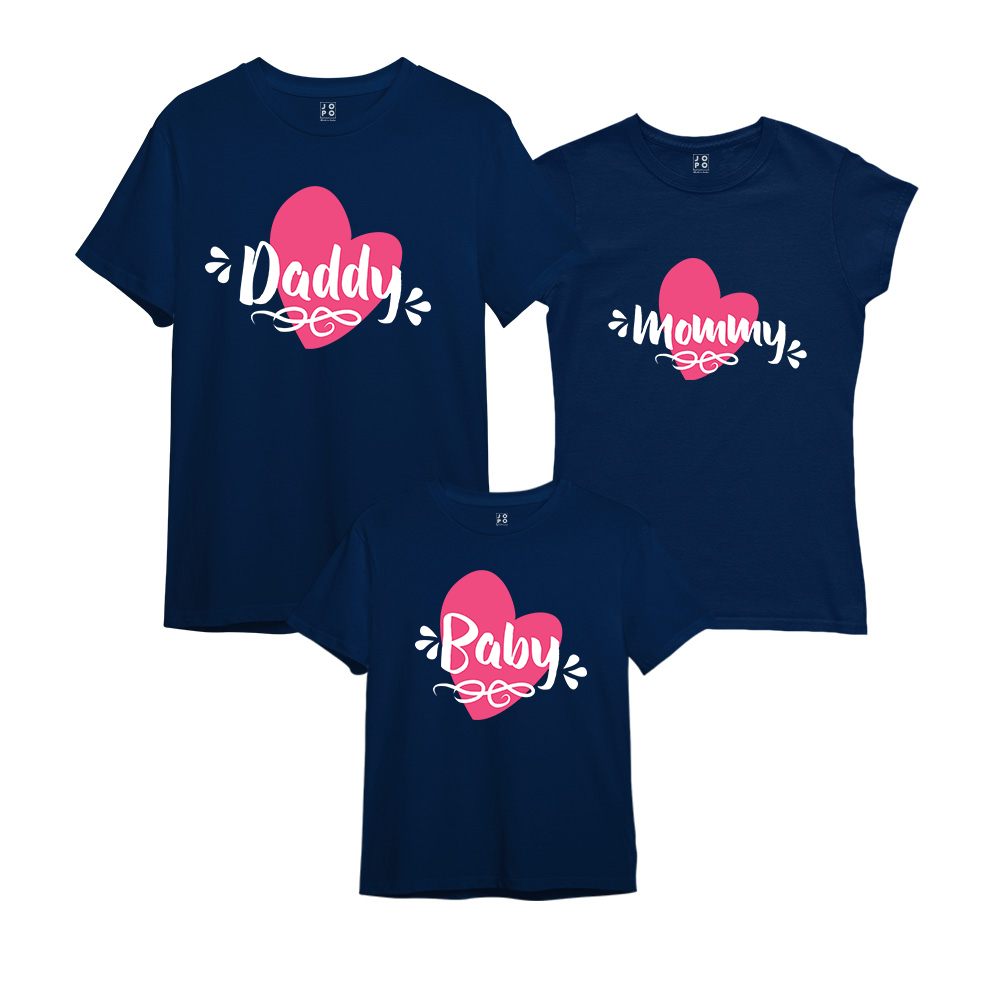 Mom Dad and Baby Matching T Shirt