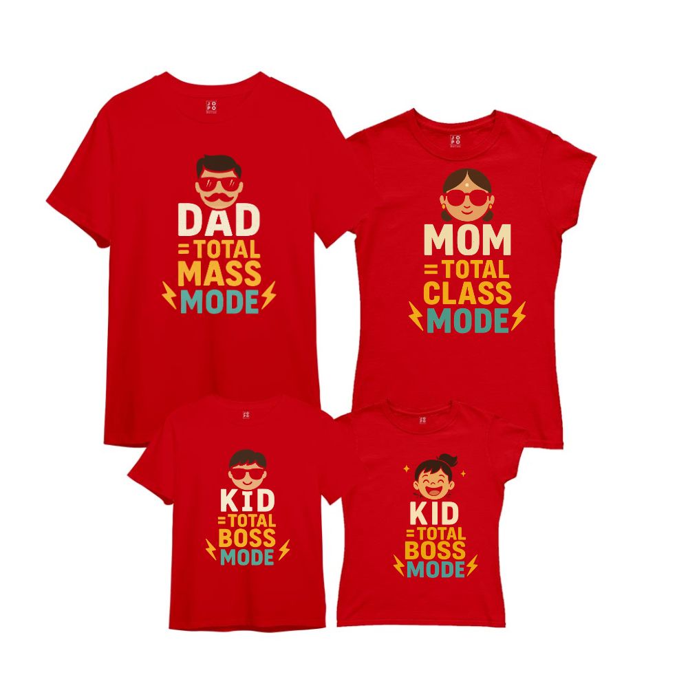 Mass. Class. Boss – Ultimate Family T-Shirt Dad Mom Kid Combo