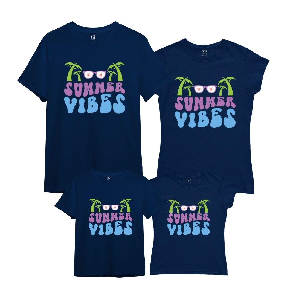 Summer Vibes Family Vacation Travel Tshirts