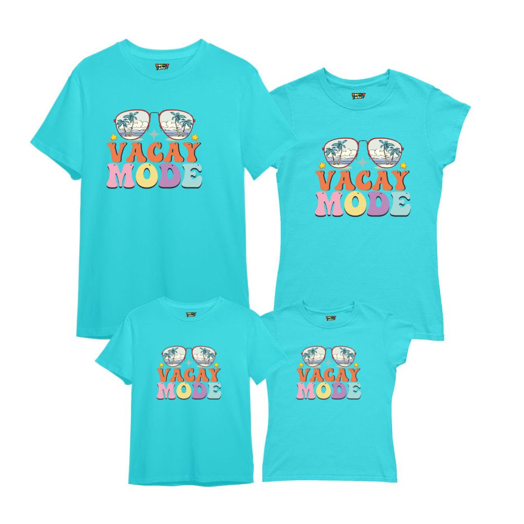 "VACAY MODE" Printed Matching Family Vacation T-Shirts