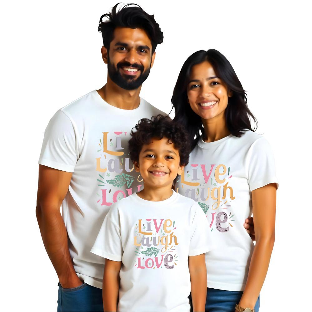 Live Laugh Love Matching Family Tshirts Set