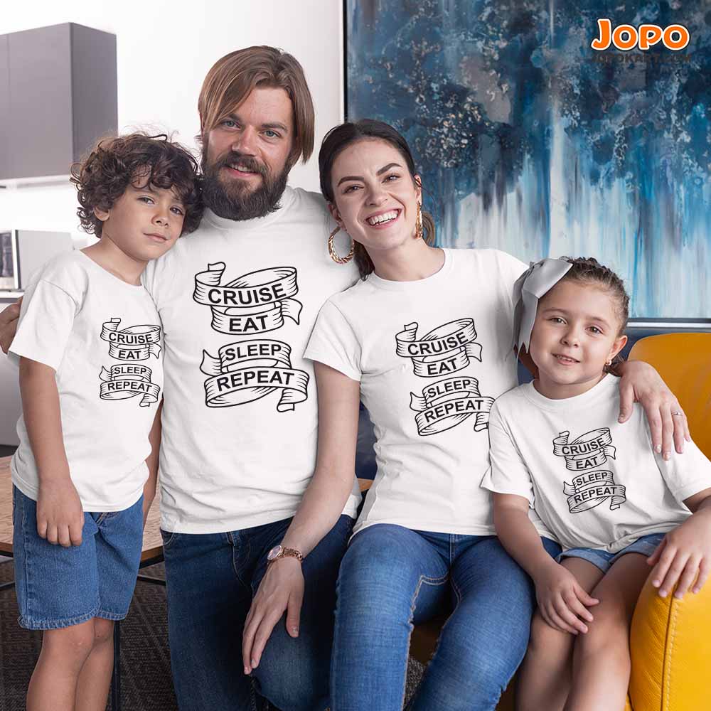 Cruise Family Vacation Matching Family T-Shirts Set of 3, 4 and 5