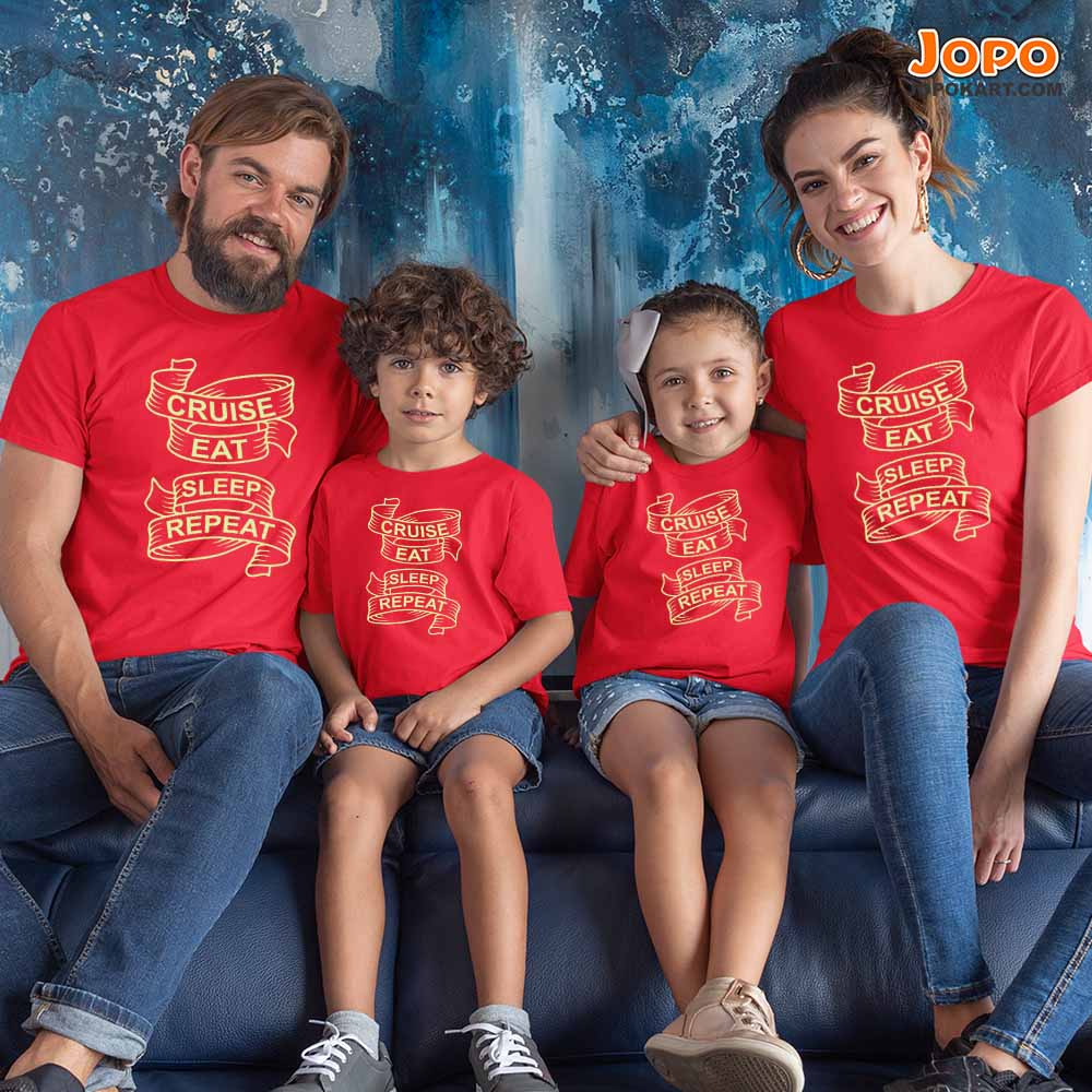 Cruise Family Vacation Matching Family T-Shirts Set of 3, 4 and 5