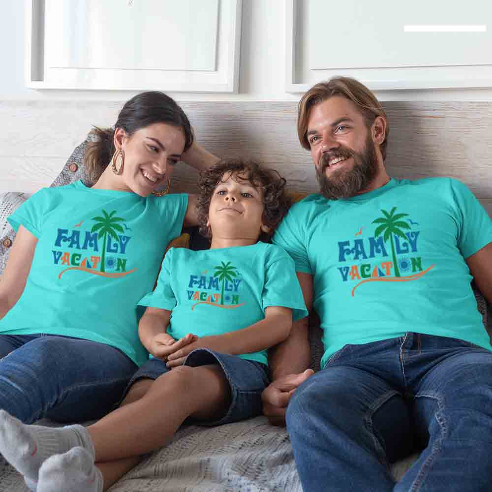 Family Vacation Matching Family T-Shirts Set of 3 and 4 for Mom, Dad, Son & Daughter