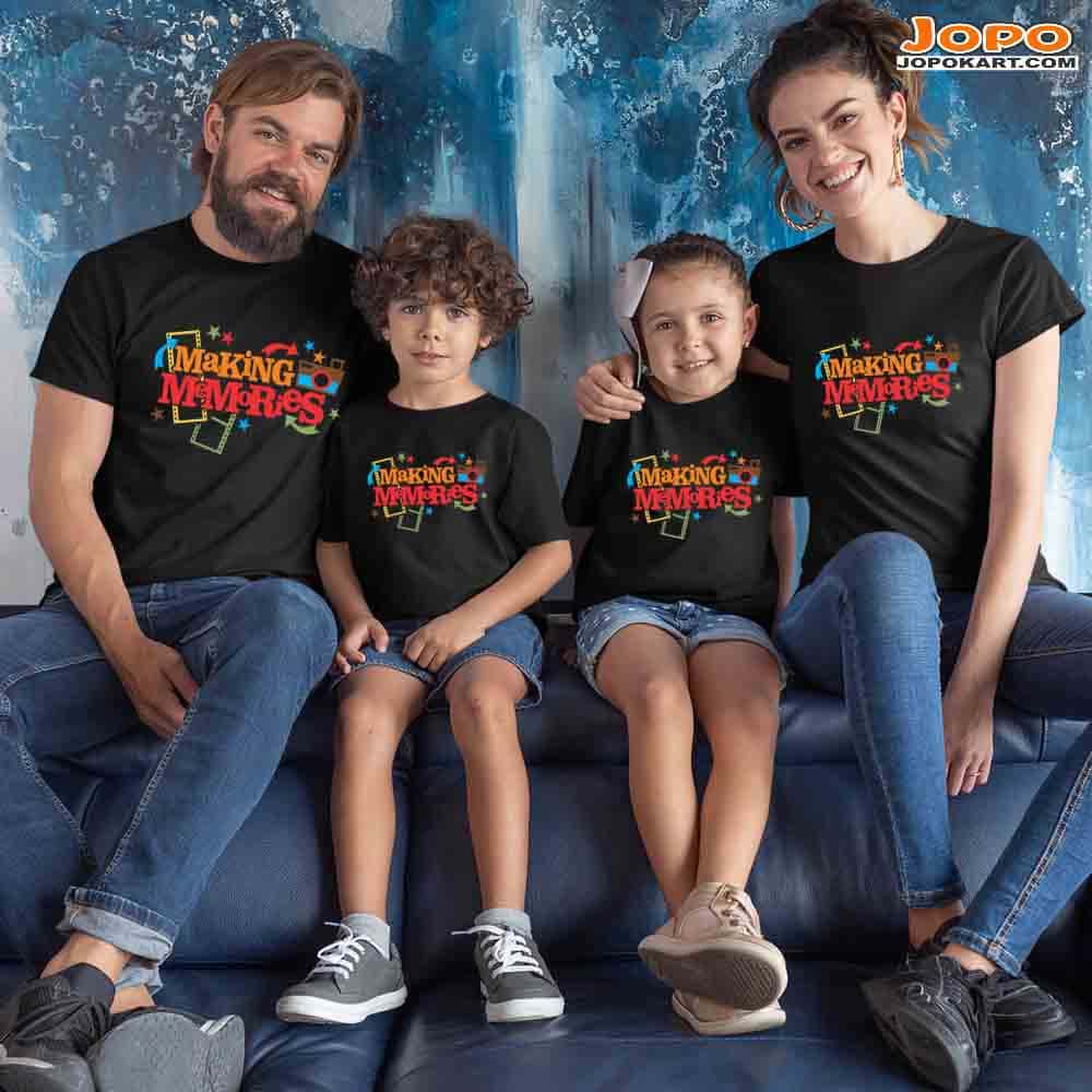 Making Memories Matching Family T-Shirts Set of 3 and 4 for Dad, Son, Mom and Daughter