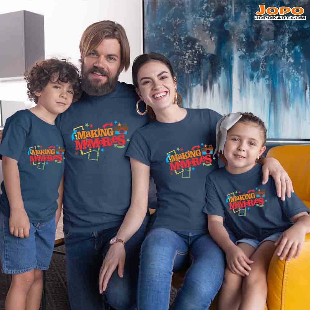 Making Memories Matching Family T-Shirts Set of 3 and 4 for Dad, Son, Mom and Daughter