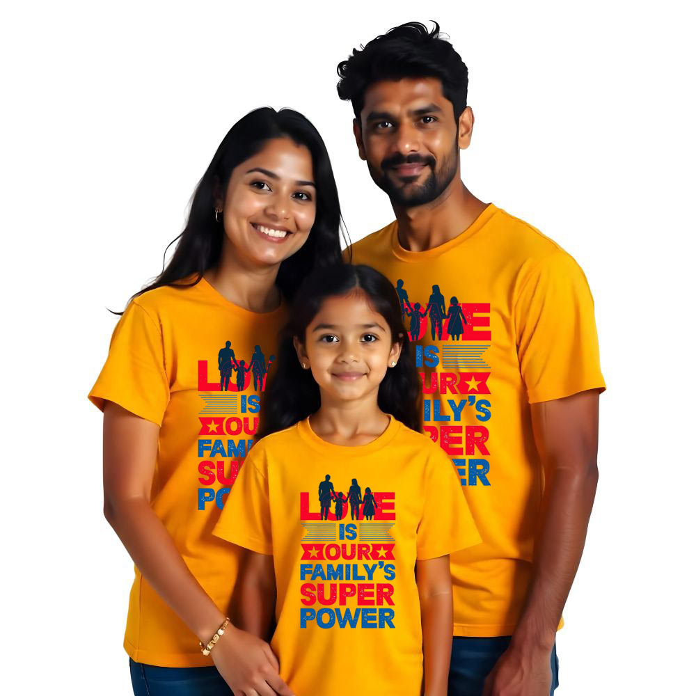 Love is Our Super Power Family T-shirts