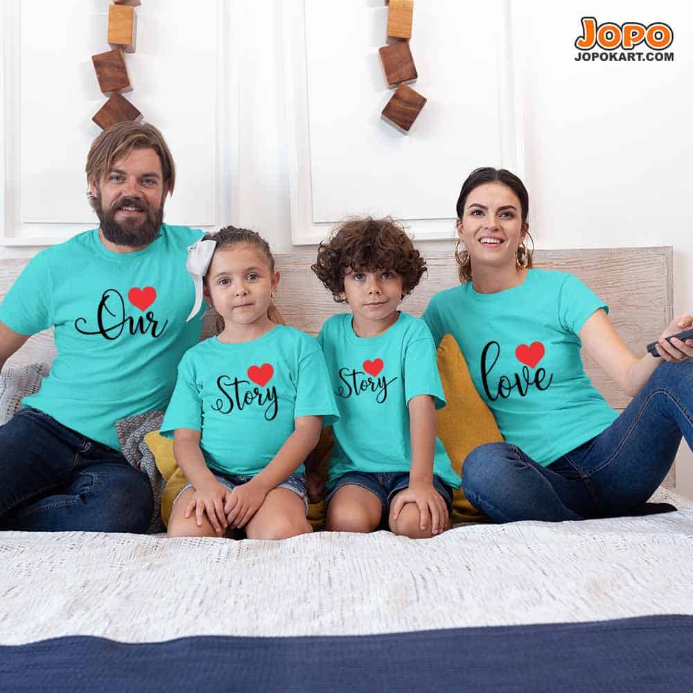 Our Love Story Matching Family T-Shirts Set of 3, 4, 5