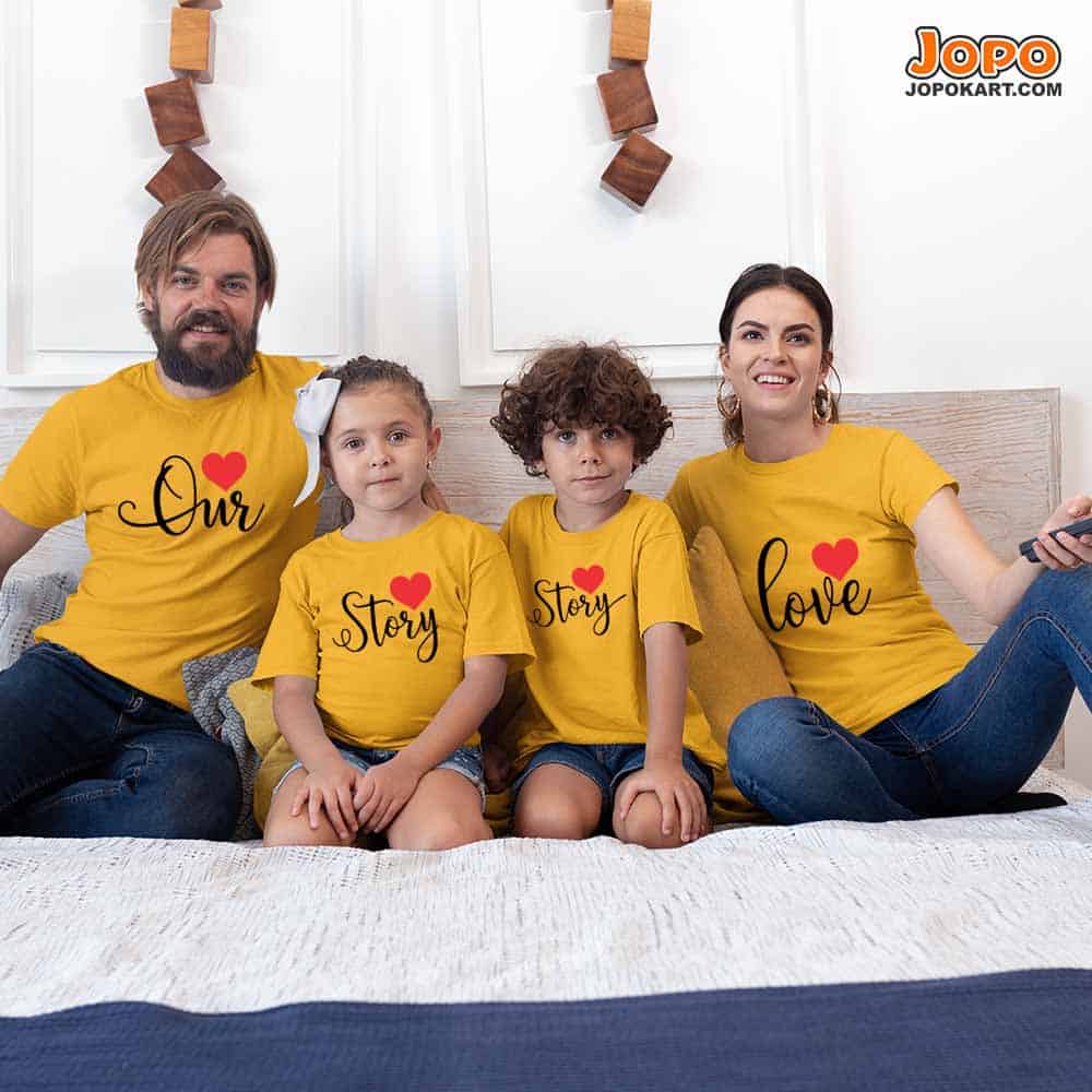 Our Love Story Matching Family T-Shirts Set of 3, 4, 5