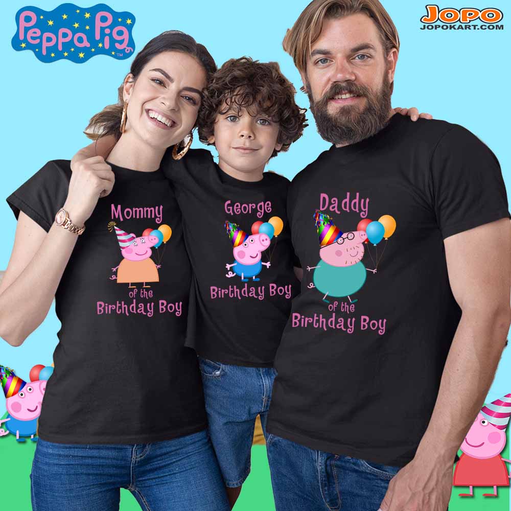 Theme Pig Matching Birthday Boy Family Tshirts