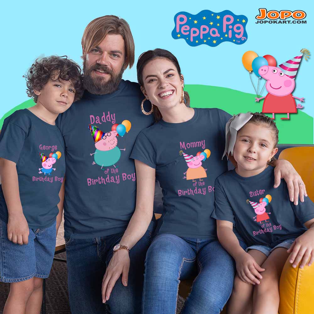 Theme Pig Matching Birthday Boy Family Tshirts