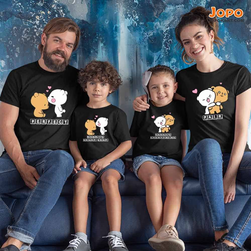 Mommy's Heartbeat Daddy's Everything Matching Tees Set of 3 and 4