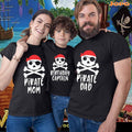 Pirate Theme Matching Family Party T-Shirts Set of 3