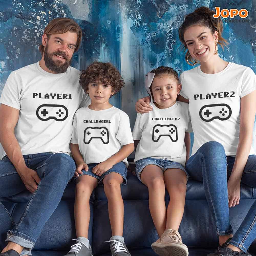 Player with Challenger Matching Family T-Shirts Set of 3, 4, 5 and 6