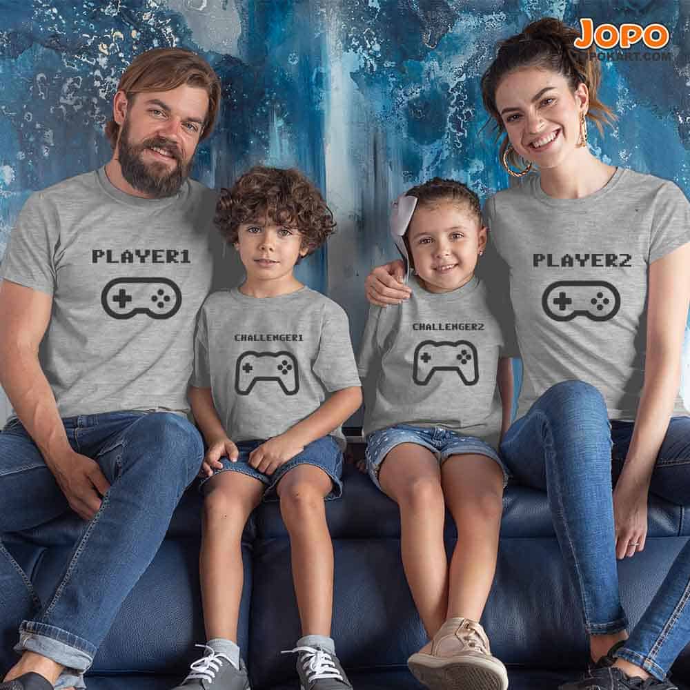 Player with Challenger Matching Family T-Shirts Set of 3, 4, 5 and 6