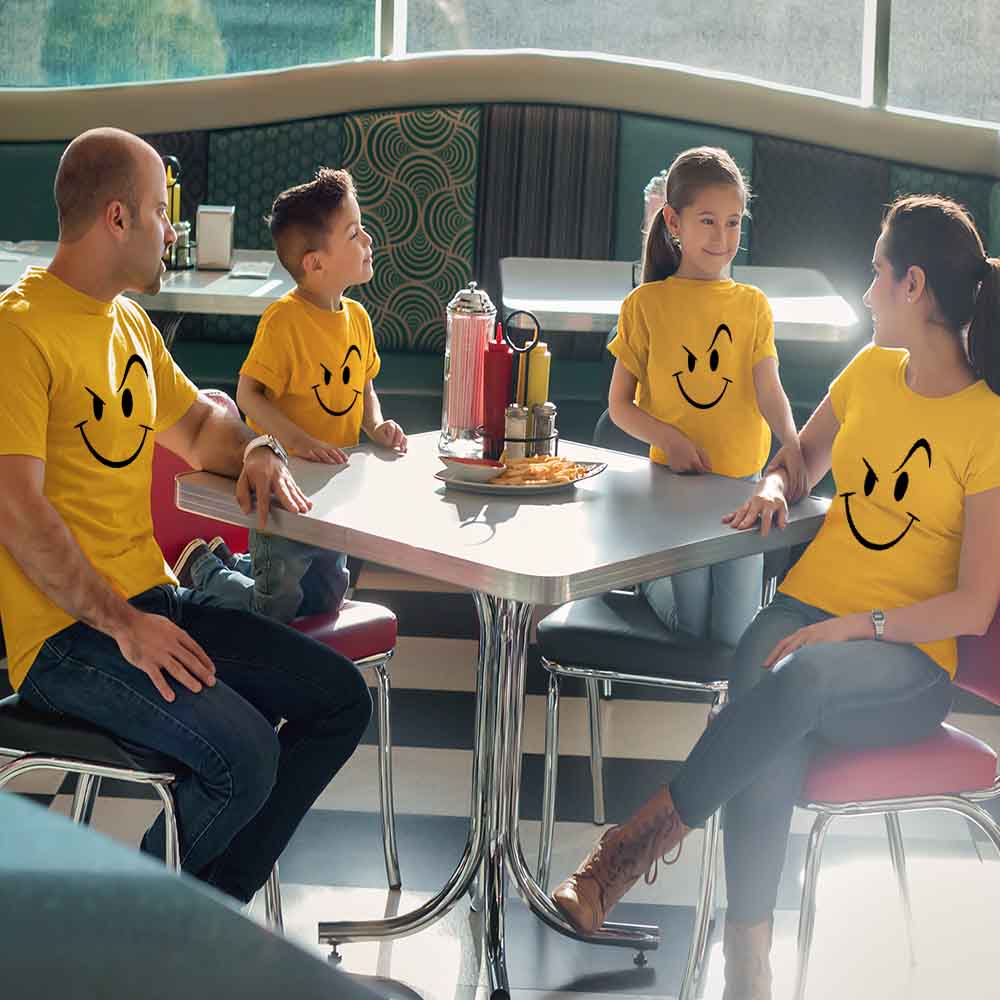 Wink Matching Family T-Shirts Set of 3 & 4 for Mom, Dad, Son & Daughter